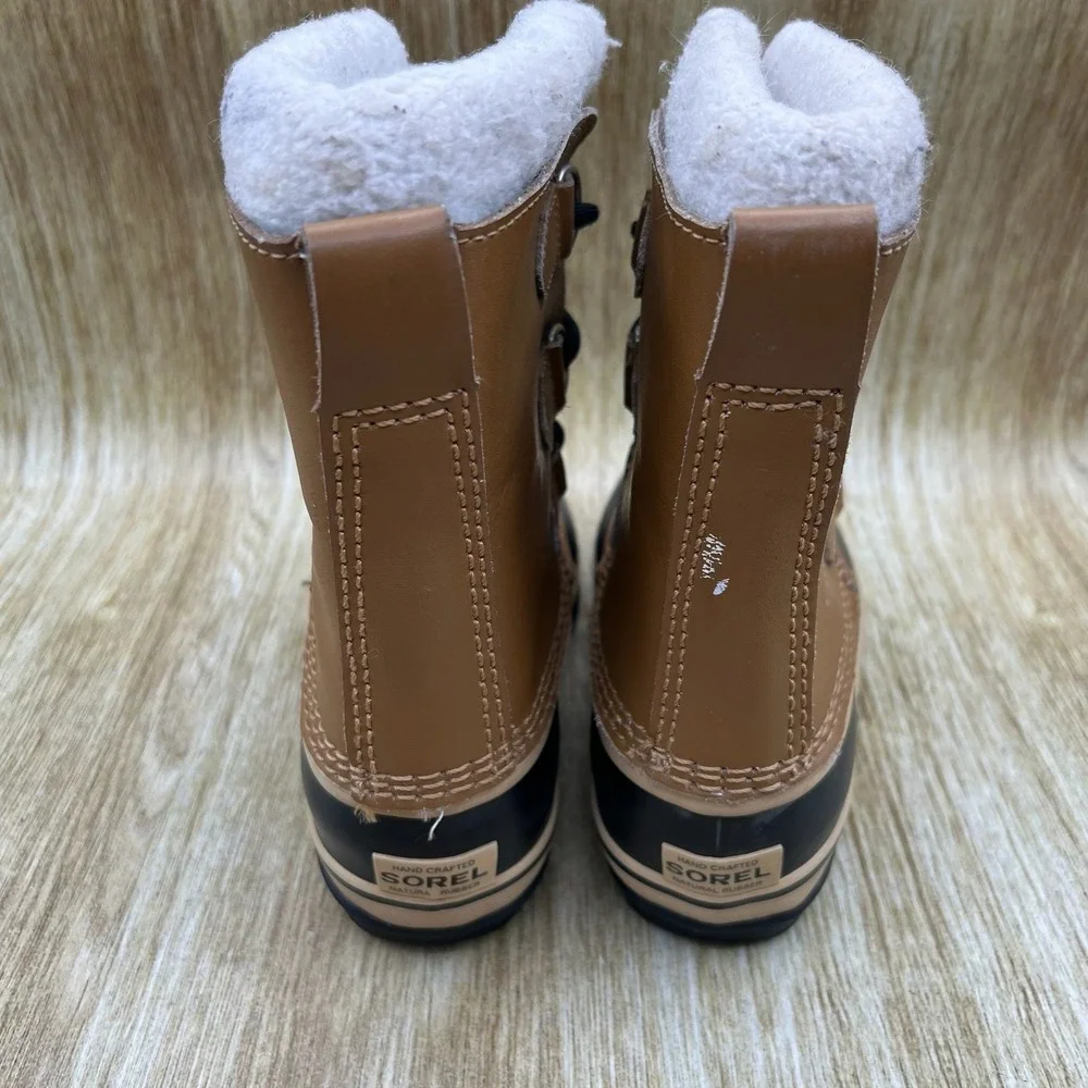 Sorel Yoot Pac TP Winter Boots Kids Size 1Y Brown Black Waterproof NY1880-259